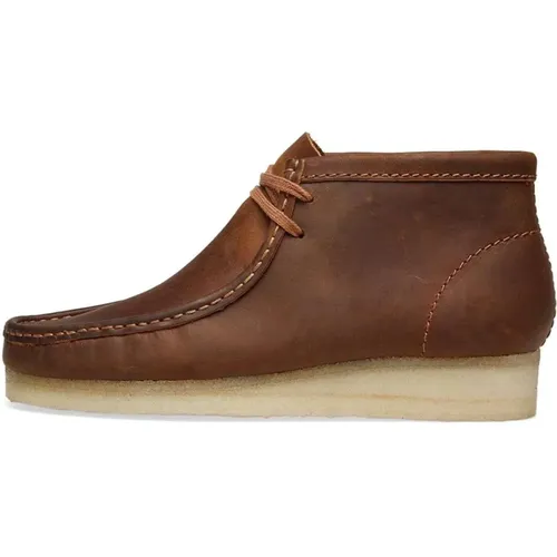 Beeswax Leather Wallabee Boot , male, Sizes: 7 1/2 UK, 11 UK - Clarks - Modalova