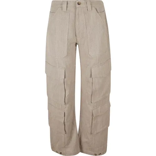 Journey Cargo Pants aus Herringbone-Baumwolle , Damen, Größe: S - Golden Goose - Modalova