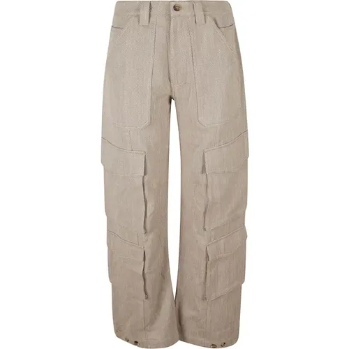Journey Cargo Pants aus Herringbone-Baumwolle , Damen, Größe: XS - Golden Goose - Modalova
