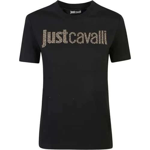 Schwarze T-Shirts & Polos für Frauen , Damen, Größe: 2XS - Just Cavalli - Modalova