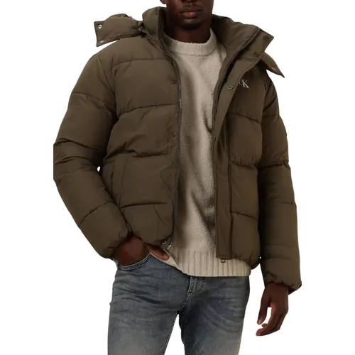 Grüne Steppjacke Essentials Non Down , Herren, Größe: XL - Calvin Klein - Modalova