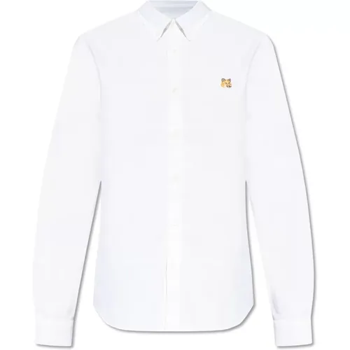 Shirt with logo , male, Sizes: L, M, 2XL, XL - Maison Kitsuné - Modalova