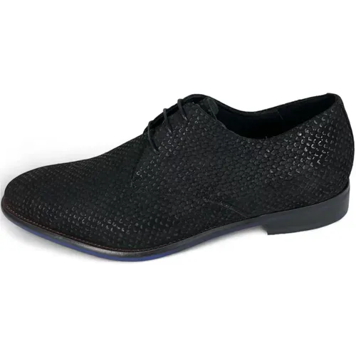 Elegante Business Schnürschuhe Reptilmuster , Herren, Größe: 43 1/2 EU - Van Bommel - Modalova