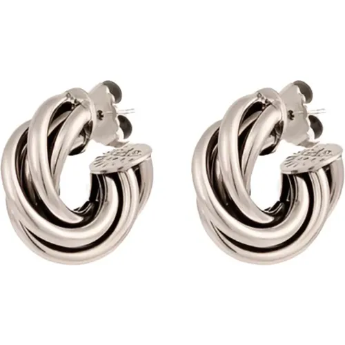 Silver Plated Mini Creolen Atik Earrings , female, Sizes: ONE SIZE - Gas Bijoux - Modalova