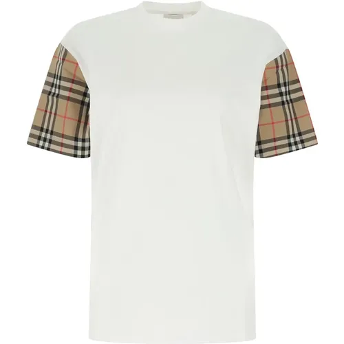 Lässiges Baumwoll-T-Shirt , Damen, Größe: XS - Burberry - Modalova
