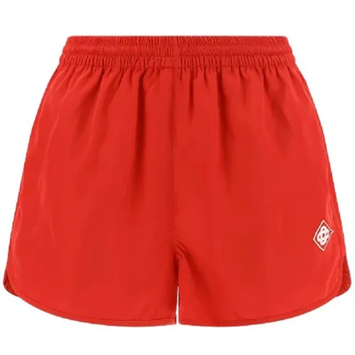 Rote Logo Shorts für Frauen - Casablanca - Modalova
