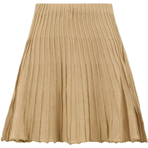 Stylish Sand Skirts , female, Sizes: M, XS, S - Akep - Modalova