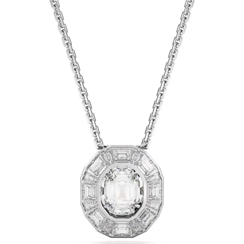 Mesmera Pendant, Octagonal Rhodium Plated , female, Sizes: ONE SIZE - Swarovski - Modalova