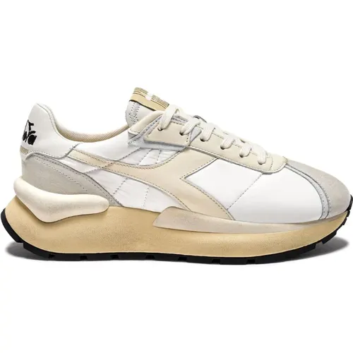 Elite Mesh Leder Sneakers Weiß , Damen, Größe: 40 EU - Diadora - Modalova