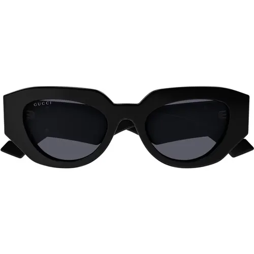 Green Acetate Sunglasses with Brown Lenses , female, Sizes: 51 MM - Gucci - Modalova