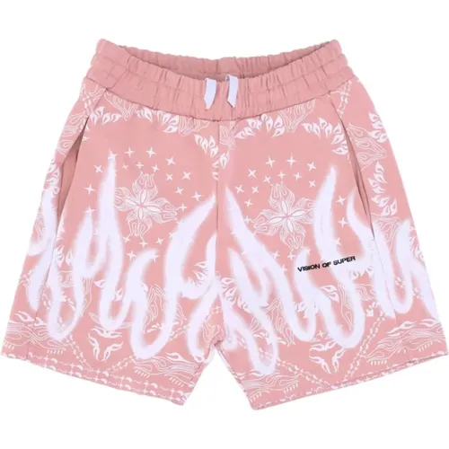 Bandana Print Shorts , Herren, Größe: M - VISION OF SUPER - Modalova