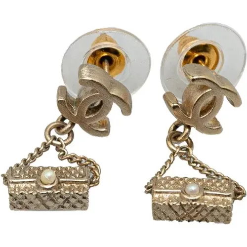 Pre-owned Metal earrings , female, Sizes: ONE SIZE - Chanel Vintage - Modalova