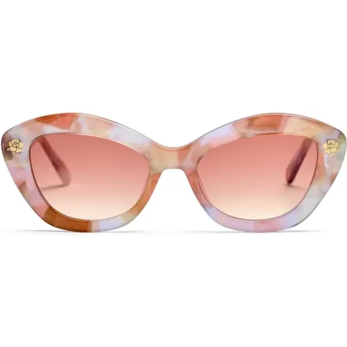 Hessel CAT EYE Sunglasses - Quartz TIE DYE , female, Sizes: ONE SIZE - Loveshackfancy - Modalova