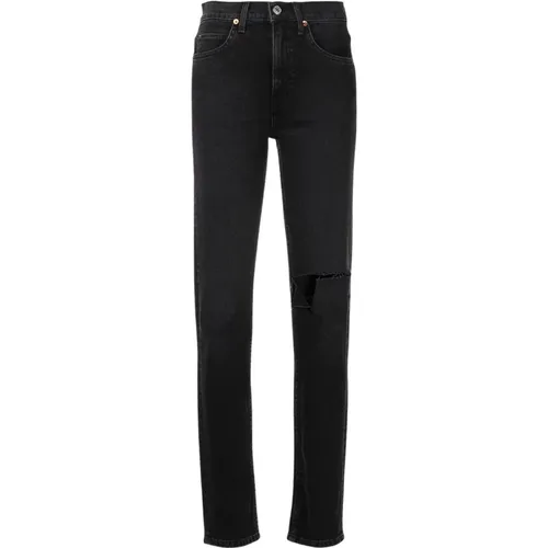 Jeans 70er Slitknee Straight-Leg , Damen, Größe: W27 - Re/Done - Modalova