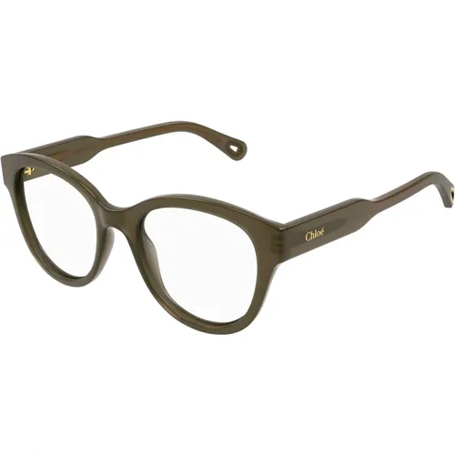 Leichte Damenbrillen Kollektion,Stylische Brille CH0163O,Damen Ch0163O 010 Acetat Brille - Chloé - Modalova