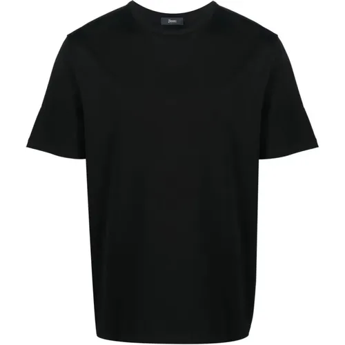 Superfine cotton stretch t-shirt , male, Sizes: 4XL - Herno - Modalova