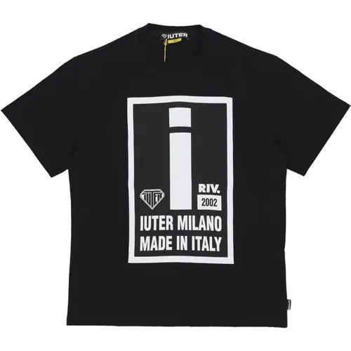 Schwarzes Vape Tee Kurzarm T-shirt , Herren, Größe: L - IUTER - Modalova