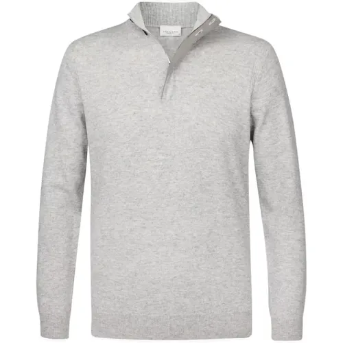 Half Zip Pullover Grau Melange - Profuomo - Modalova