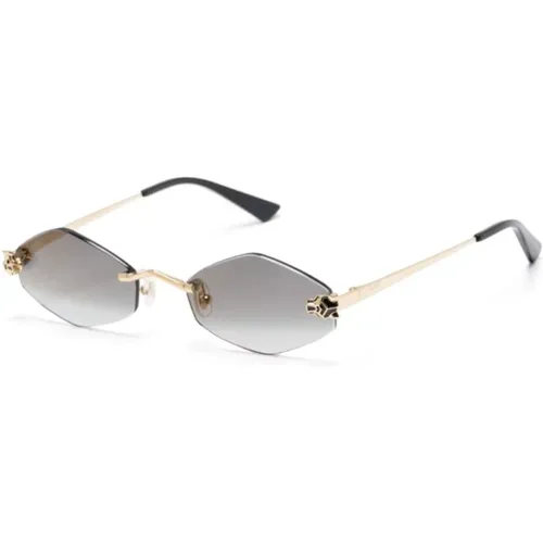 Goldene Sonnenbrille mit Zubehör - Cartier - Modalova