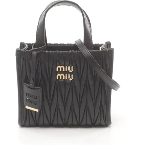 Pre-owned Leather handbags , female, Sizes: ONE SIZE - Miu Miu Pre-owned - Modalova