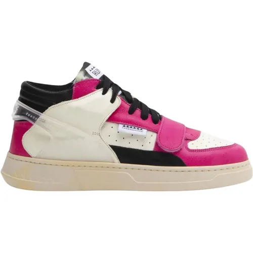 Pink Leather Sneakers with Memory Gel , female, Sizes: 3 UK, 5 UK, 4 UK, 6 UK - RUN OF - Modalova