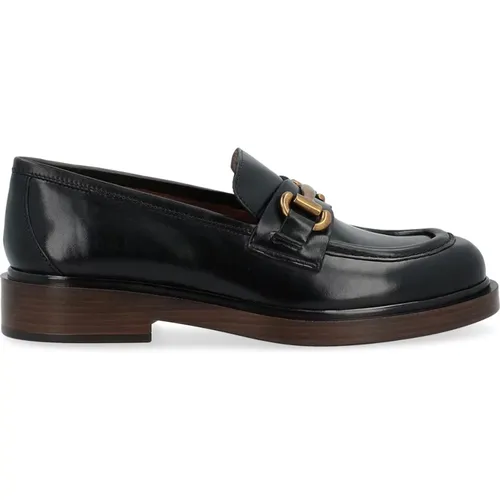 Dark Leather Loafer Seline , female, Sizes: 5 1/2 UK, 6 1/2 UK, 4 UK, 8 UK, 7 UK - Pons Quintana - Modalova