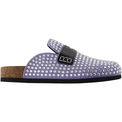 Crystal Loafers - Leather - Sparkling Style , female, Sizes: 3 UK - JW Anderson - Modalova