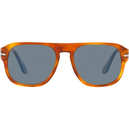 Stylish Unisex Sunglasses with Blue Lens , unisex, Sizes: 54 MM - Persol - Modalova