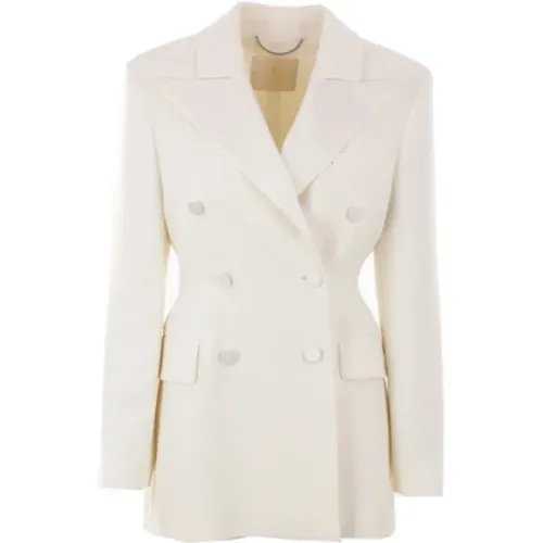 Ivory Double-Breasted Jacket , female, Sizes: S, XS - Ermanno Scervino - Modalova