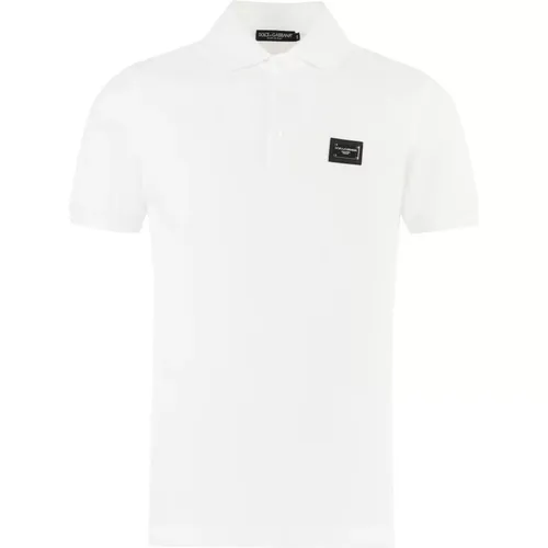 Logo Patch Polo Shirt , male, Sizes: L - Dolce & Gabbana - Modalova