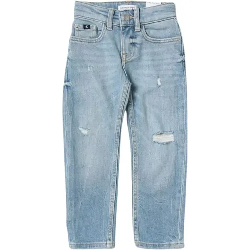 Regular Fit Jeans mit Rissen - Calvin Klein Jeans - Modalova