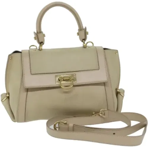 Pre-owned Leather shoulder-bags , female, Sizes: ONE SIZE - Salvatore Ferragamo Pre-owned - Modalova