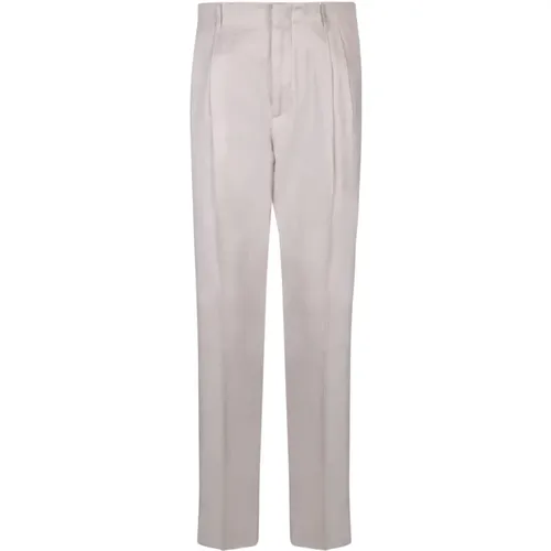 Linen and iscose Trousers with Side Pockets , male, Sizes: XL, S, L - Lardini - Modalova