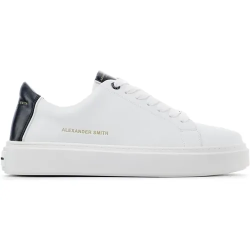 Weiße Leder-Sneaker mit Schnürung 9010Wbk - Alexander Smith - Modalova