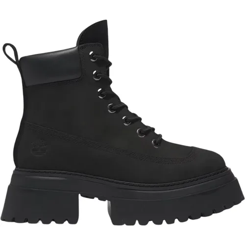 Schwarze Wildleder Schnürstiefel , Damen, Größe: 37 EU - Timberland - Modalova