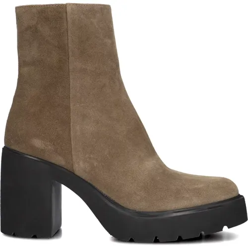 Taupe Wildleder Stiefeletten Khan - Unisa - Modalova