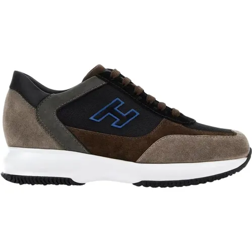 Beige/marrone/blu Sneakers Aw23 , male, Sizes: 8 UK, 10 UK, 7 UK - Hogan - Modalova