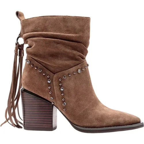 Pointed Toe Leather Ankle Boots , female, Sizes: 8 UK, 5 UK, 4 UK, 7 UK, 6 UK - Alma en Pena - Modalova