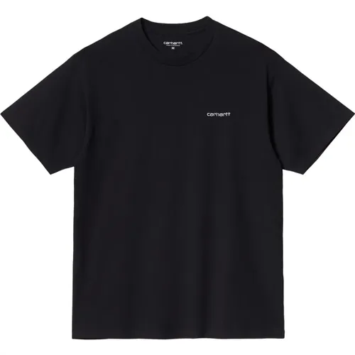 Schwarzes Script-Stickerei T-Shirt , Herren, Größe: L - Carhartt WIP - Modalova