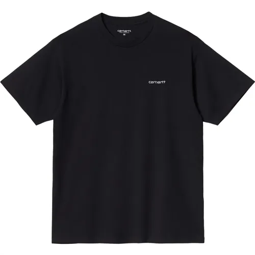 Schwarzes Script-Stickerei T-Shirt , Herren, Größe: M - Carhartt WIP - Modalova