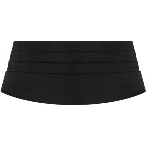 Schwarzer Seidengürtel mit gefaltetem Design , Damen, Größe: M - Dolce & Gabbana - Modalova