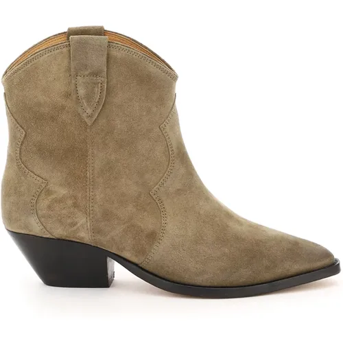 Western Style Suede Ankle Boots with Side Loops , female, Sizes: 3 UK, 5 UK, 4 UK - Isabel marant - Modalova