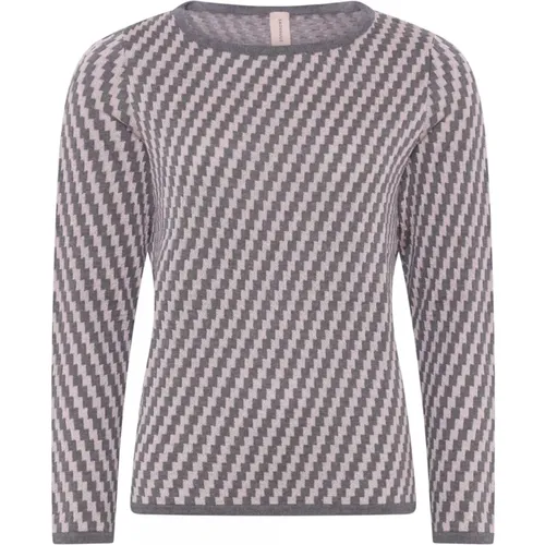 Special Checked Pullover Blouse Grey , female, Sizes: M, XL, L - Skovhuus - Modalova