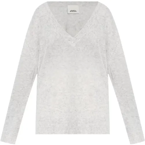 Grauer V-Ausschnitt Pullover Chic Stil - Isabel marant - Modalova