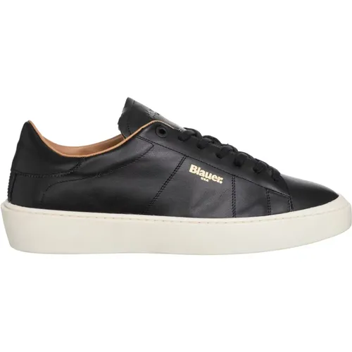 Plain Lace Closure Sneakers , male, Sizes: 8 UK, 7 UK, 10 UK, 9 UK - Blauer - Modalova