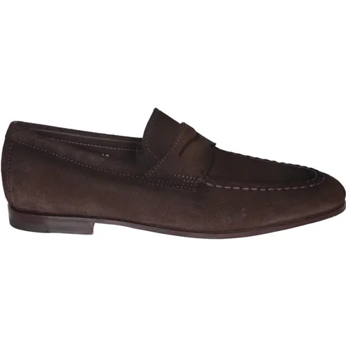 Braune Loafer Schuhe für Männer - Santoni - Modalova