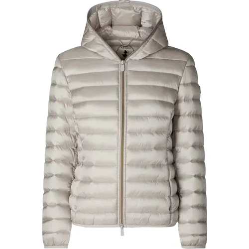 Regenbeige Alexis Leichte Jacke , Damen, Größe: XS - Save The Duck - Modalova