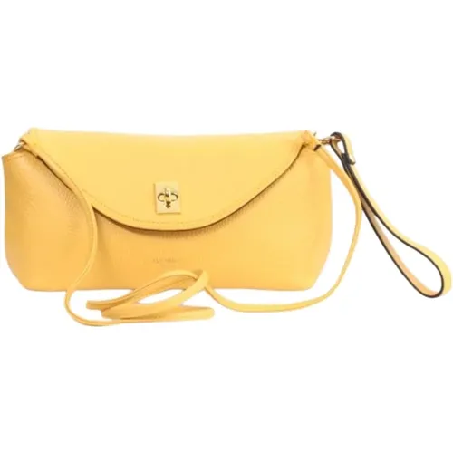 Gelbe Clutch Tasche , Damen, Größe: ONE Size - Avenue 67 - Modalova