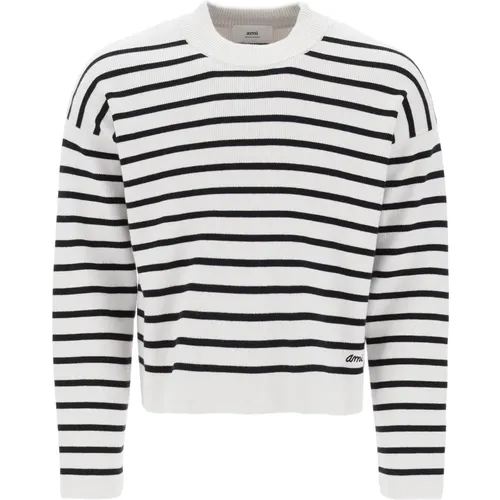 Striped magic pullover sweater , female, Sizes: S, M - Ami Paris - Modalova