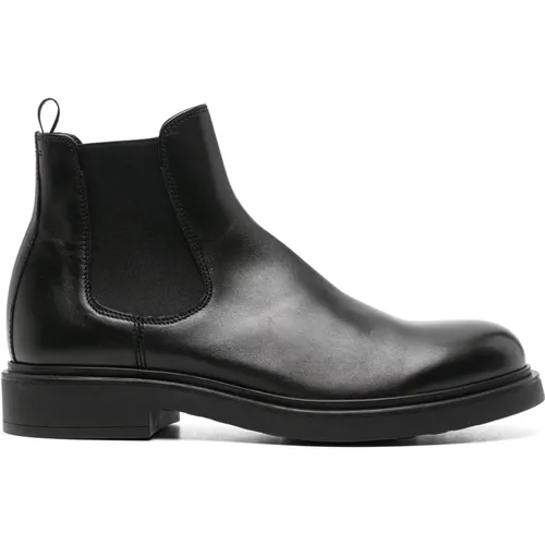 Leather Chelsea Boots with 4cm Heel , male, Sizes: 10 UK, 7 UK - Officine Creative - Modalova